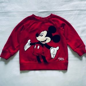 Kids Mickey Mouse sweater like new good condition worn twice size 1 1/2-2y.